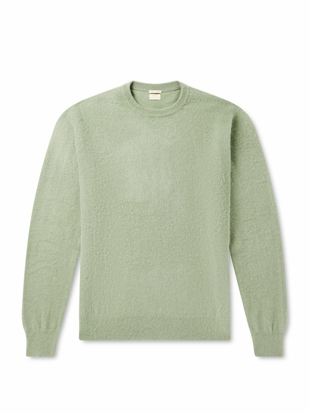 Photo: Massimo Alba - Kane Brushed-Cashmere Sweater - Green