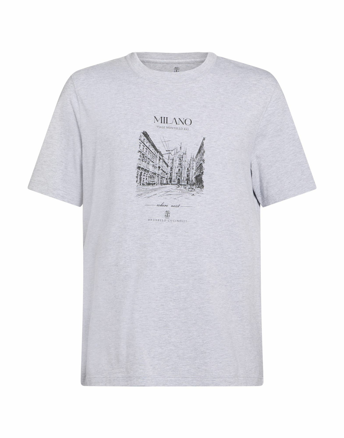 Brunello Cucinelli Mens T-shirt in Light grey