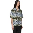 Aries Blue and Green Leopard Animal Hawaiian Shirt