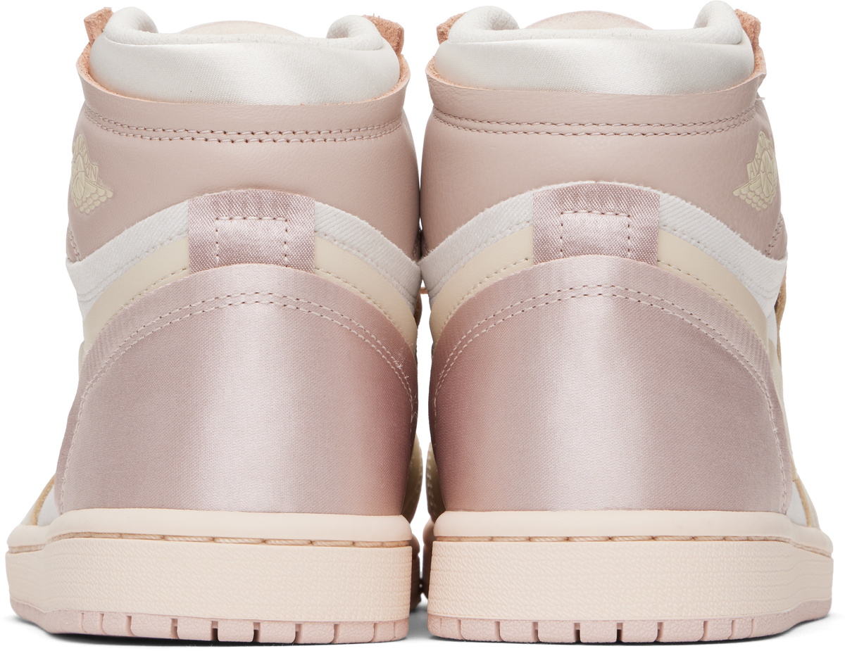 brown jordans with pink laces