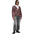 R13 Black & Red Printed Boyfriend Cardigan