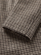 Mr P. - Checked Virgin Wool Overcoat - Black