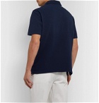Isaia - Slim-Fit Garment-Dyed Cotton-Piqué Polo Shirt - Blue