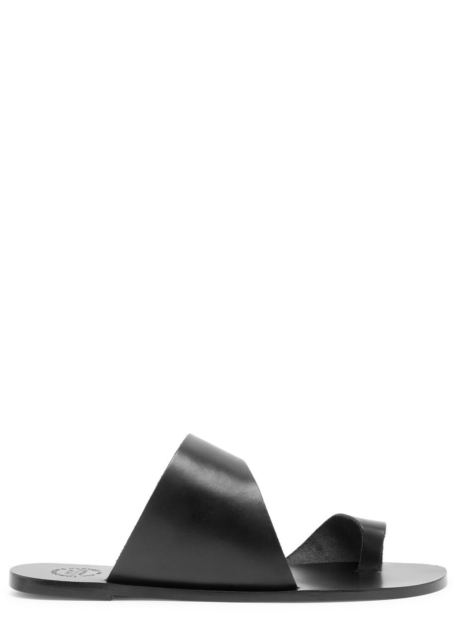 Atp Atelier Centola Leather Thong Sandals Black ATP Atelier