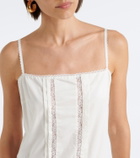 Staud Corinna embroidered cotton voile minidress