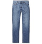 Canali - Slim-Fit Stretch-Denim Jeans - Mid denim