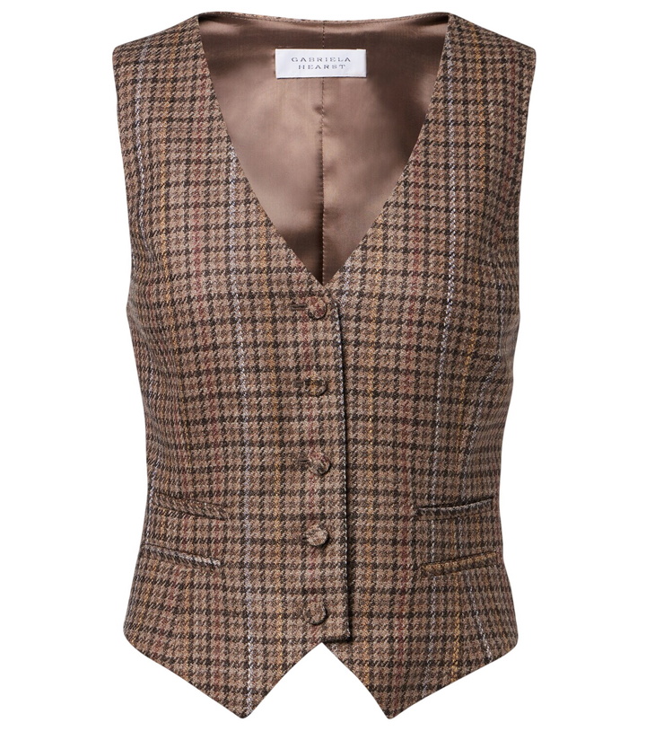 Photo: Gabriela Hearst Coleridge houndstooth wool and silk vest