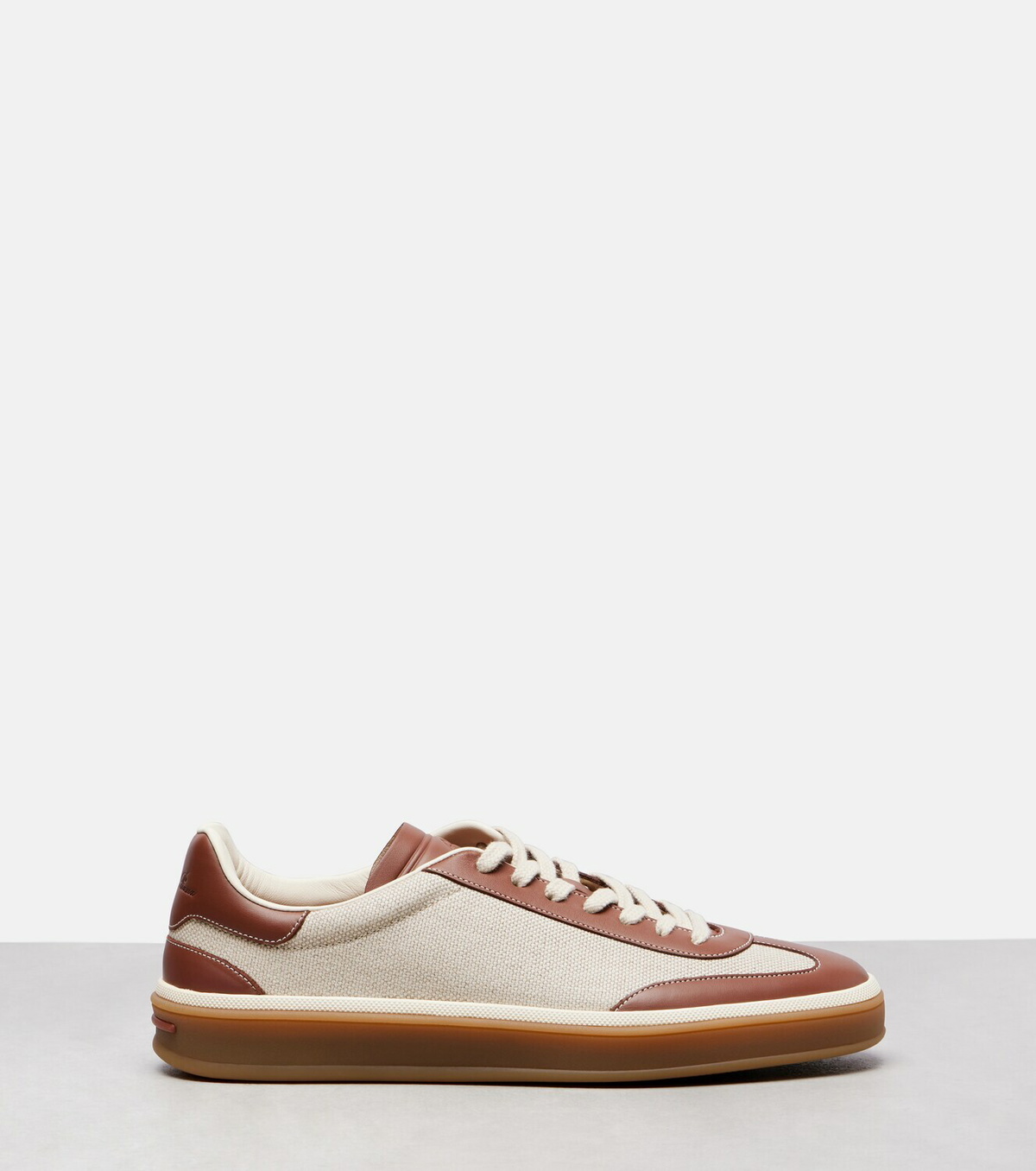 Loro Piana Tennis Walk leather-trimmed sneakers