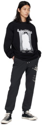 Mr. Saturday Black Printed Long Sleeve T-Shirt