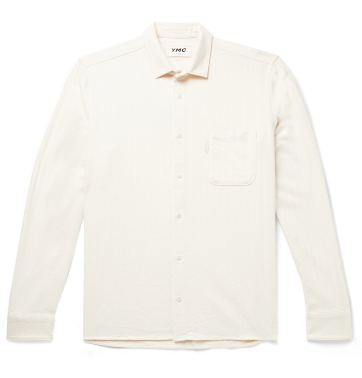 Photo: YMC - Curtis Herringbone Organic Cotton-Flannel Shirt - Neutrals