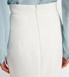 Safiyaa Hokuku crêpe pencil skirt