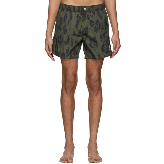 Photo: Moncler Genius 2 Moncler 1952 Khaki Printed Swim Shorts