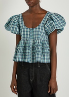 Damson Madder Summer Joy Cotton Blouse Blue