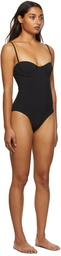 TOTEME Black One-Piece Bra Swimsuit