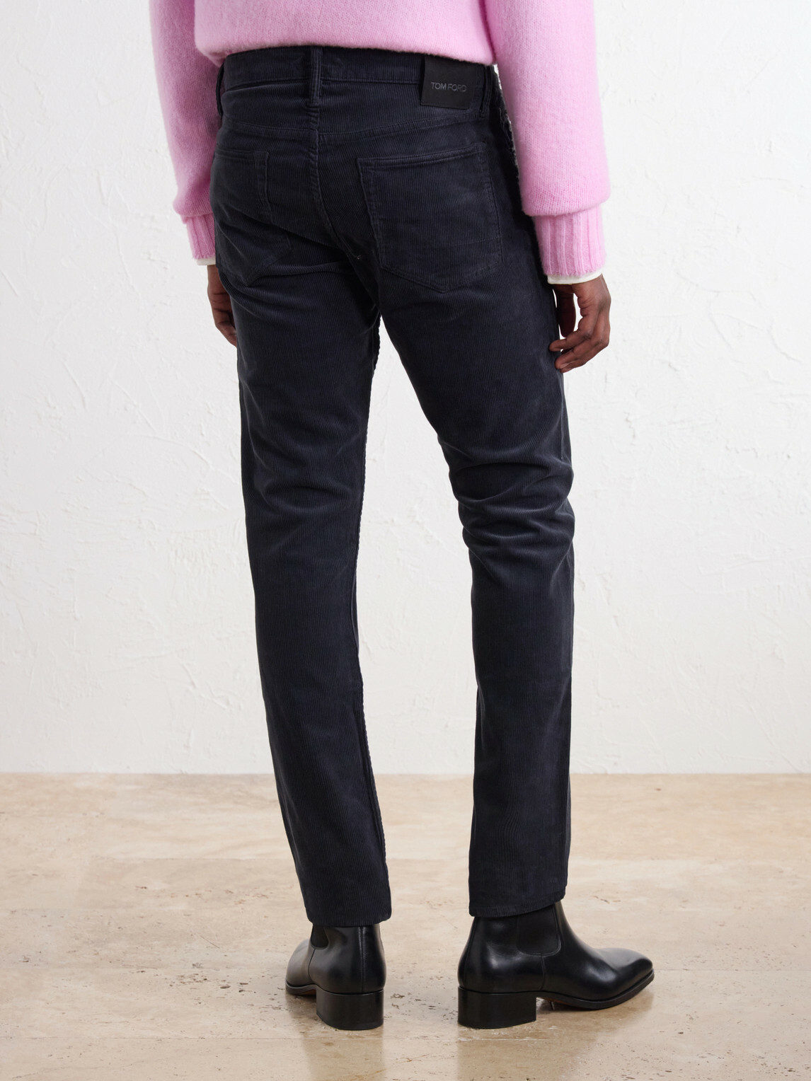TOM FORD - Slim-Fit Cotton-Blend Corduroy Trousers - Black