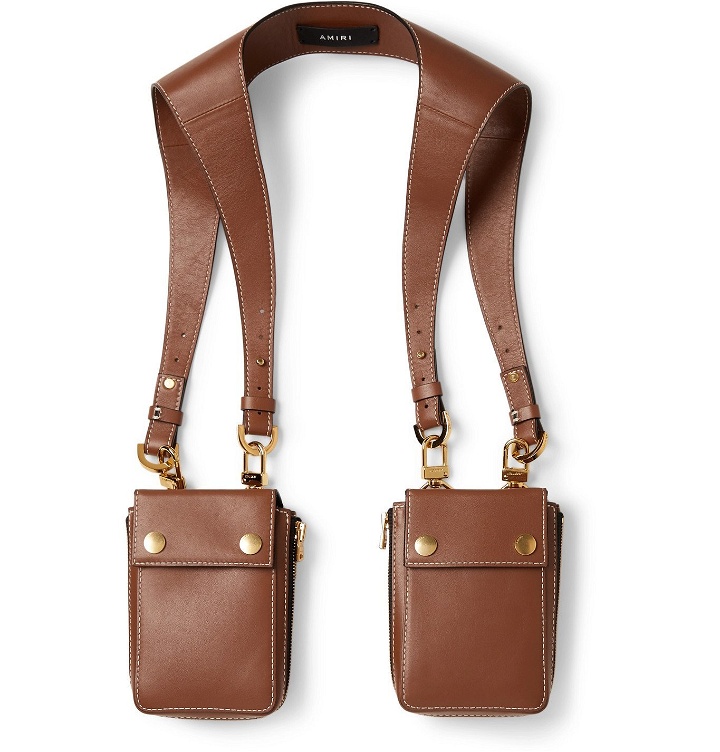 Photo: AMIRI - Leather Harness Bags - Brown