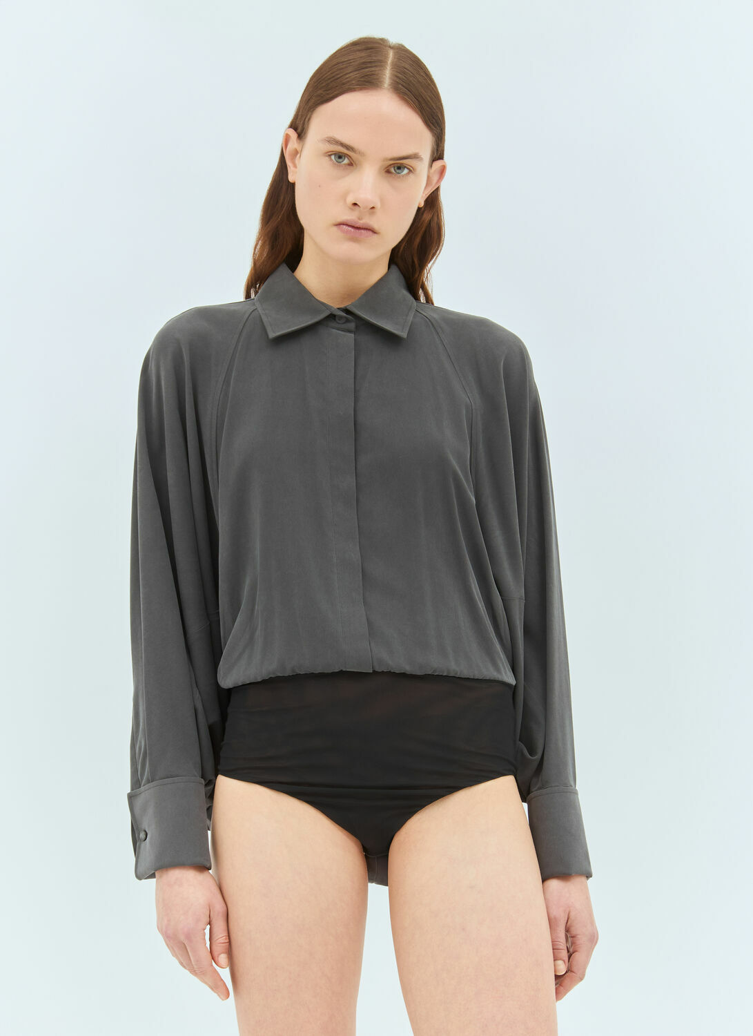 Max Mara Silk Bodysuit Shirt