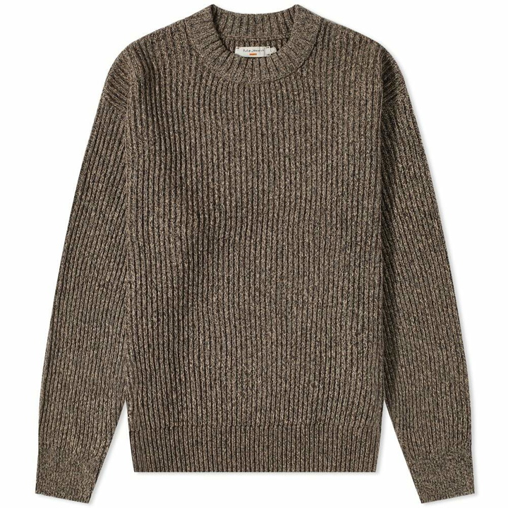 Photo: Nudie Jeans Co Men's Nudie Frank Chunky Rib Crew Knit in Brown