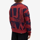 P.A.M. Men's Handmaiden Crew Knit Sweater in Burgundy
