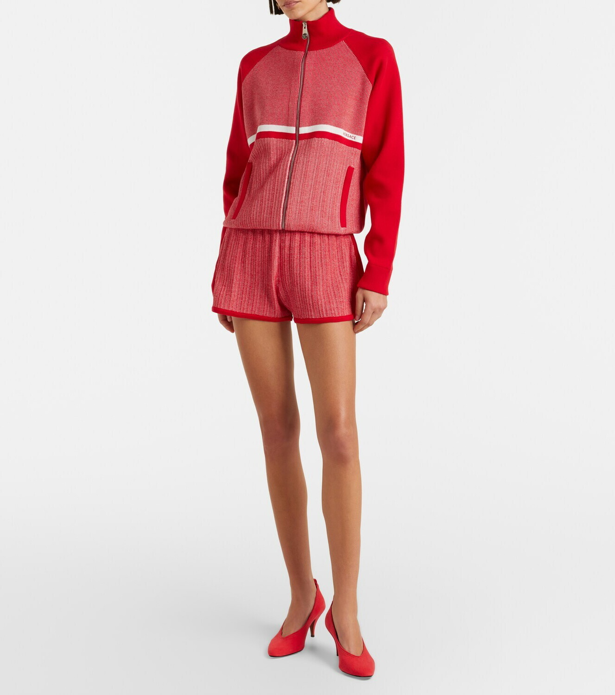 Versace Cotton-blend jacquard jacket