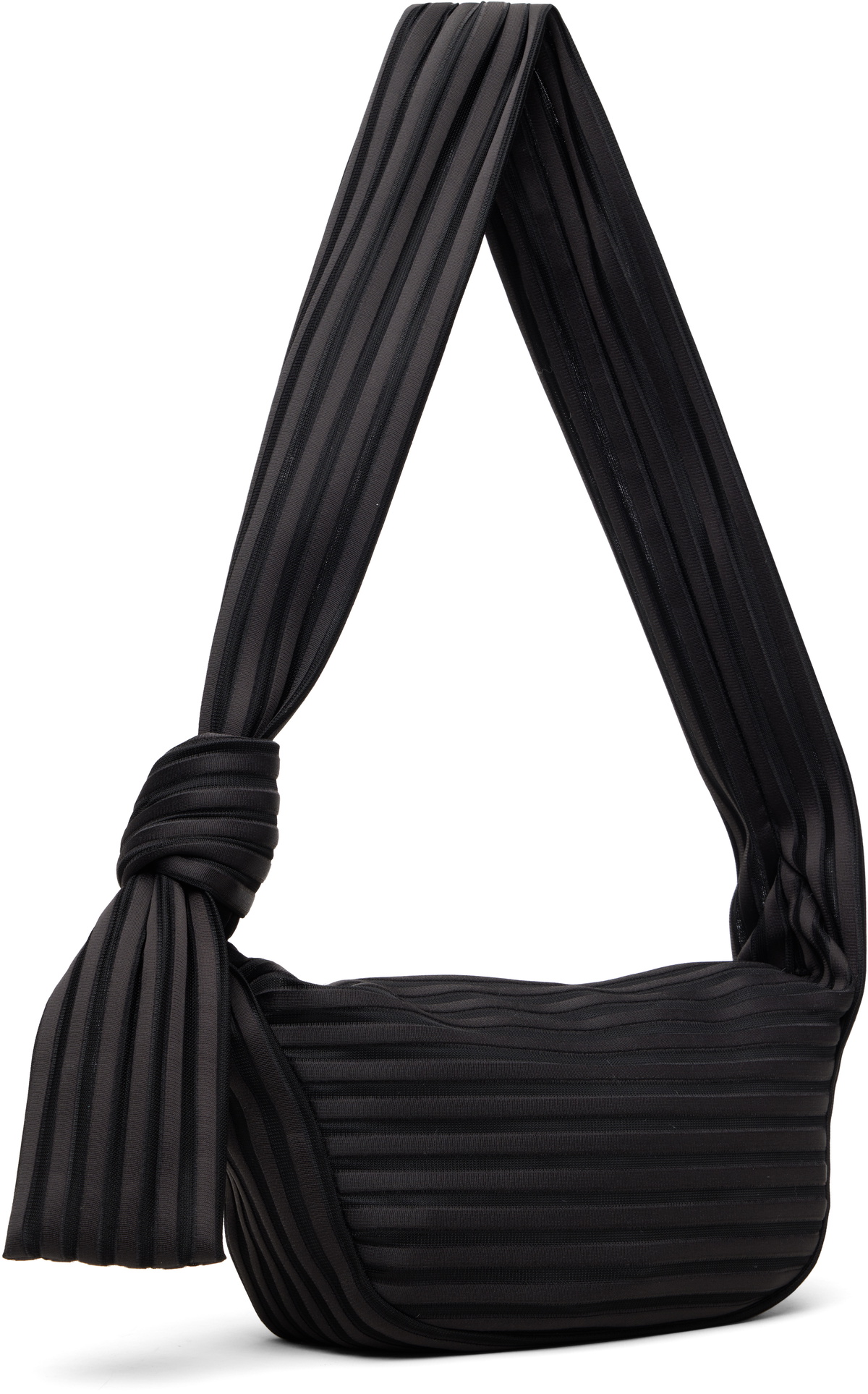 ISSEY MIYAKE Black Linear Knit 58 Bag