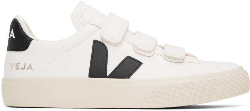 VEJA White & Black Recife ChromeFree Leather Sneakers VEJA