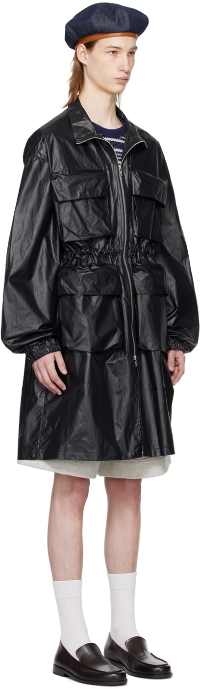 AFTER PRAY Black Military Coat