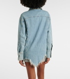 Blumarine Embroidered denim overshirt