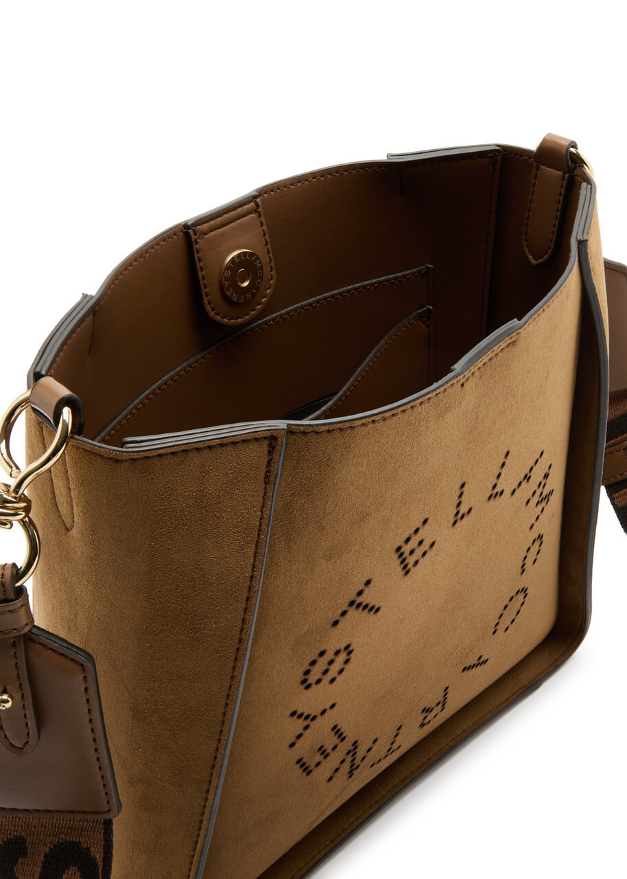 Stella McCartney サイズ38 New STELLA MCCARTNEY Small Perforated Logo Alter Leather Hobo Bag