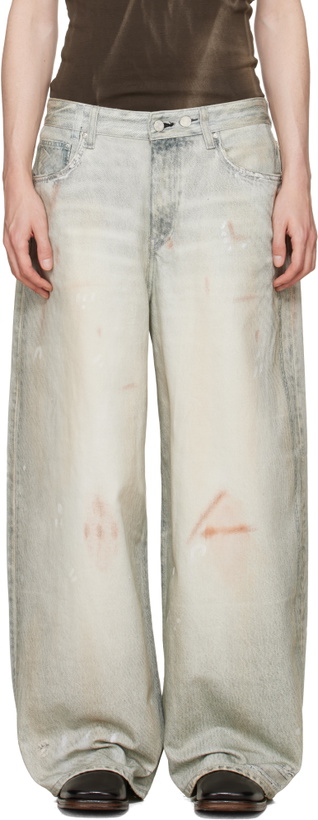 Photo: Won Hundred Blue Lyon Printed Denim Jeans