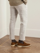 Etro - Straight-Leg Slub Linen Trousers - Neutrals