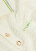 Casablanca Tennis Bouclé Polo Shirt Off White