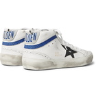 Golden Goose Deluxe Brand - Mid Star Distressed Leather and Suede Sneakers - White