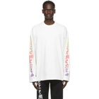 VETEMENTS White Degrade Gothic Logo Long Sleeve T-Shirt