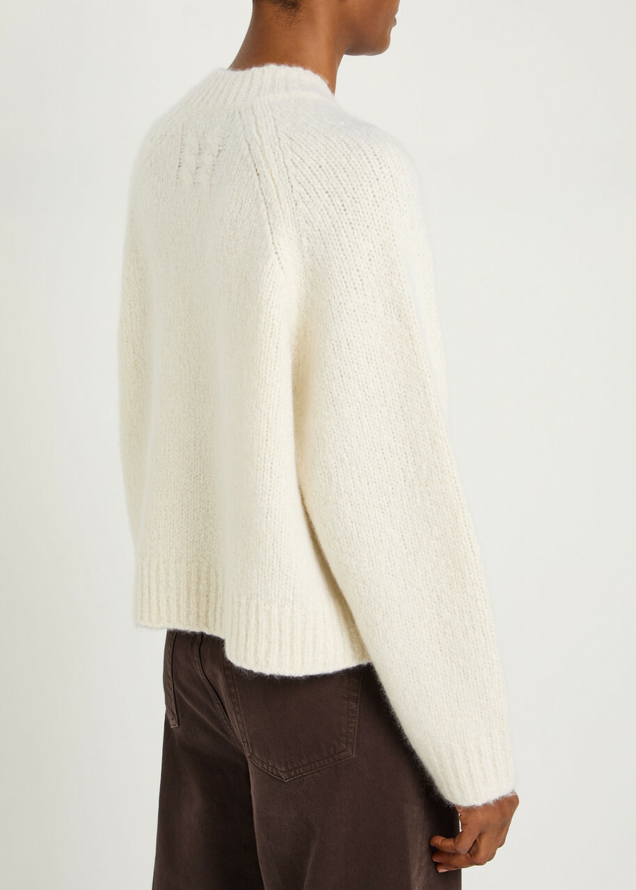 Nili Lotan Tomaso Cashmere and Silk-blend Jumper Ivory