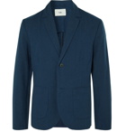 Folk - Crinkled-Cotton Suit Jacket - Blue