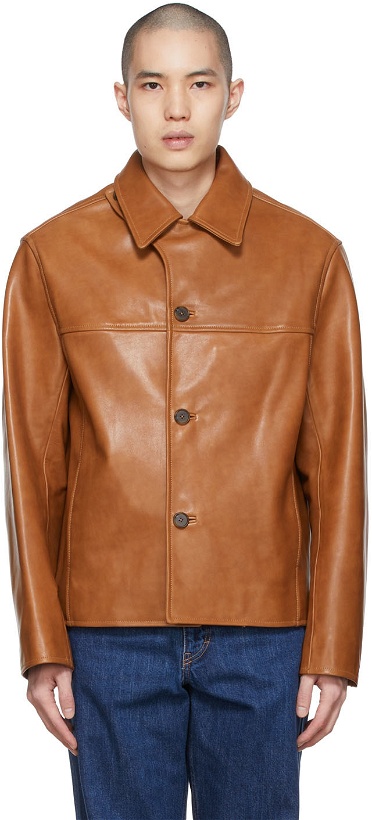 Photo: Commission SSENSE Exclusive Brown Leather Jacket