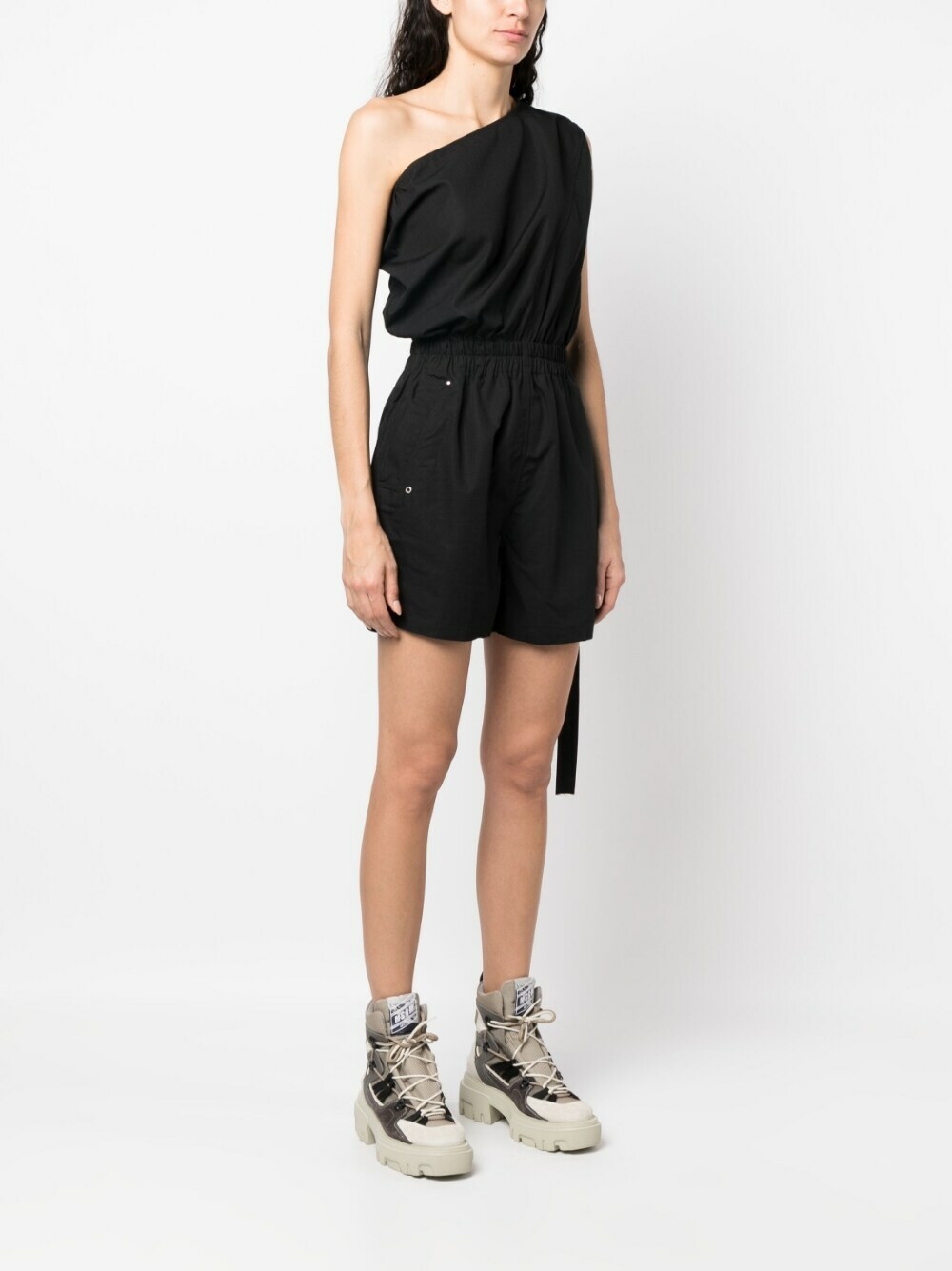 RICK OWENS DRKSHDW | SHORT BODYBAG PLAYSUIT プレイスーツ 黒 RICK OWENS DRKSHDW | SHORT BODYBAG PLAYSUIT プレイスーツ 黒