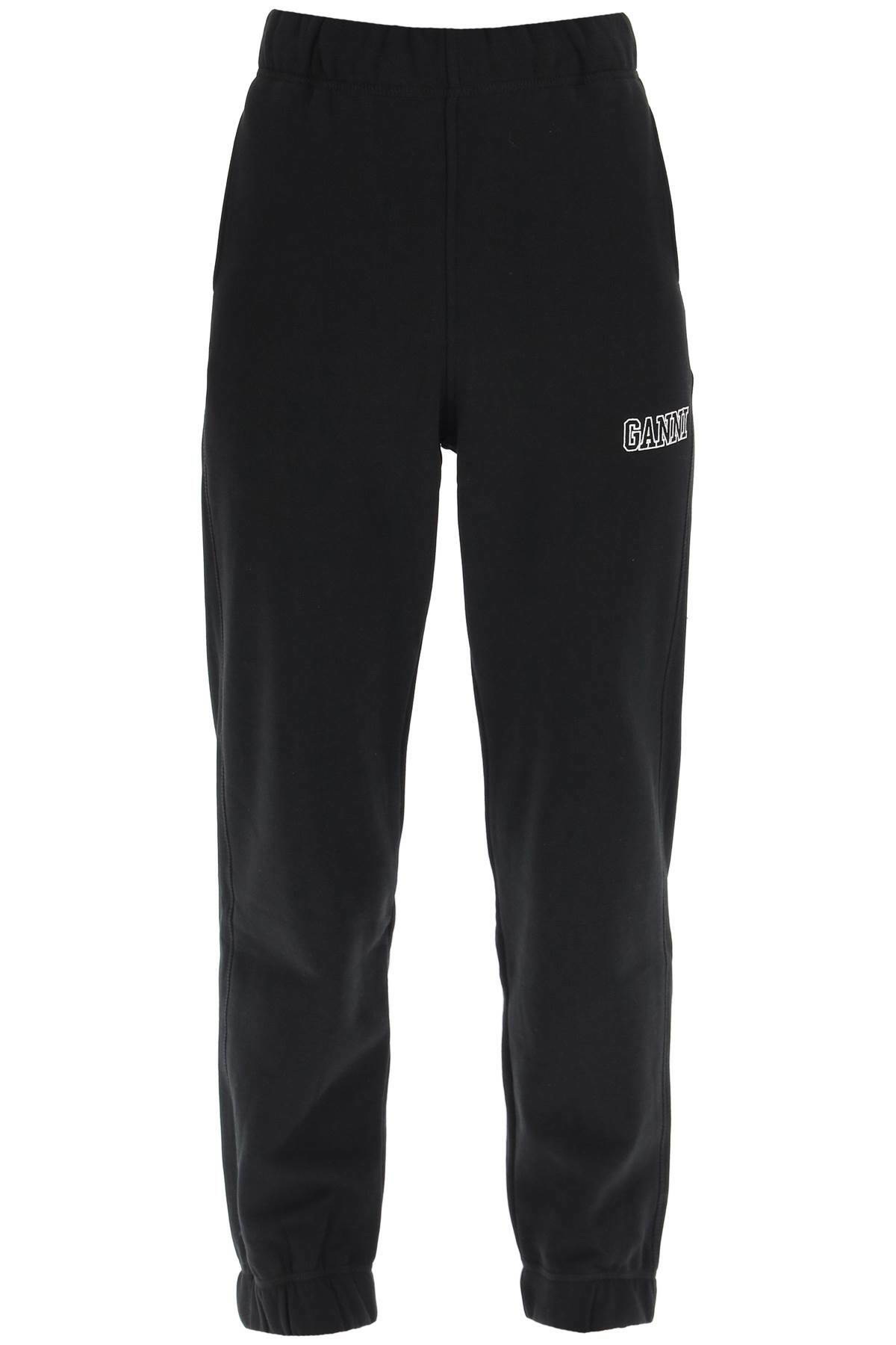 Ganni Elasticated Pants Grey Sweatpants GANNI