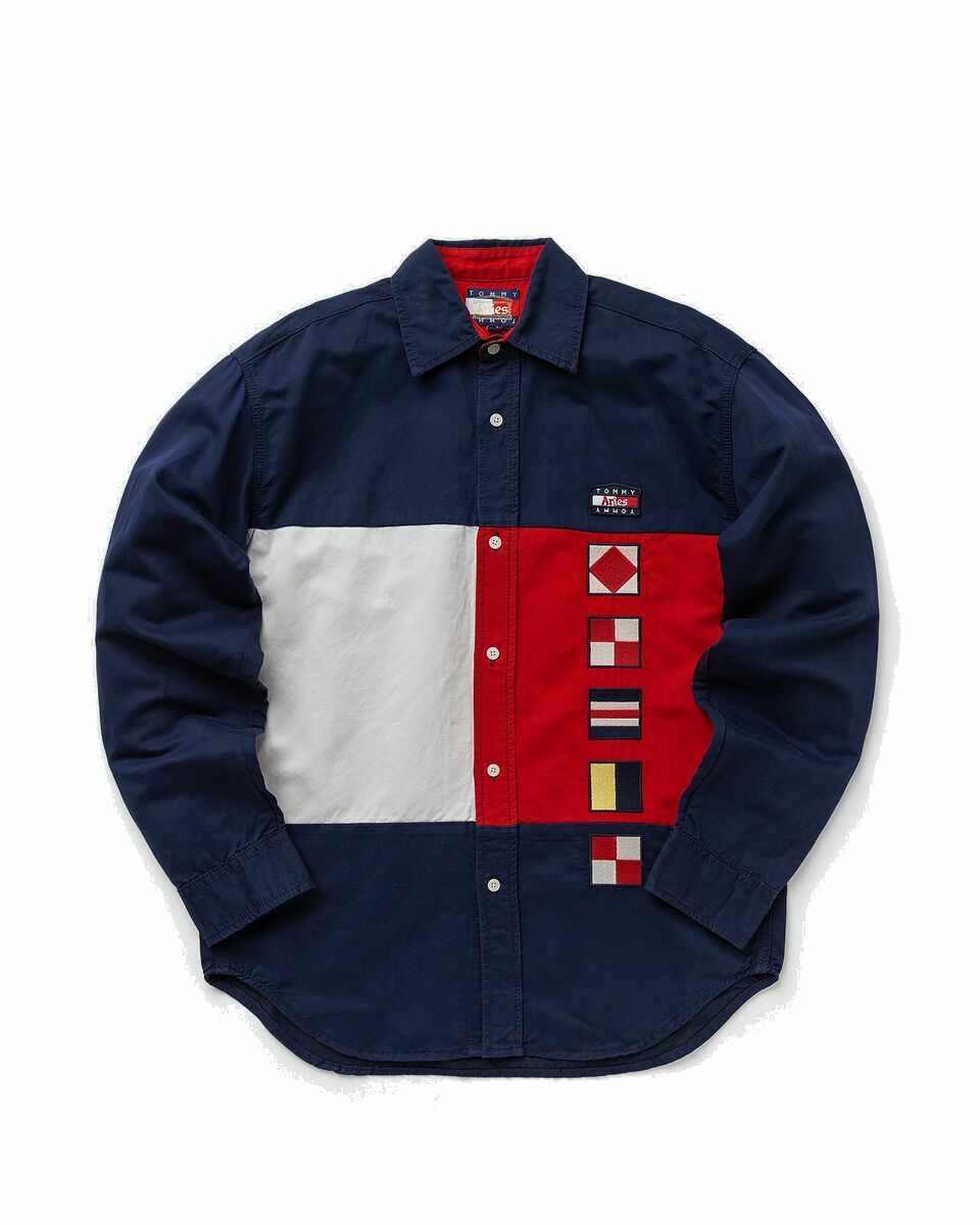 Photo: Tommy Jeans Tommy X Aries Semaphore Shirt Blue|Red - Mens - Longsleeves|Shirts & Blouses