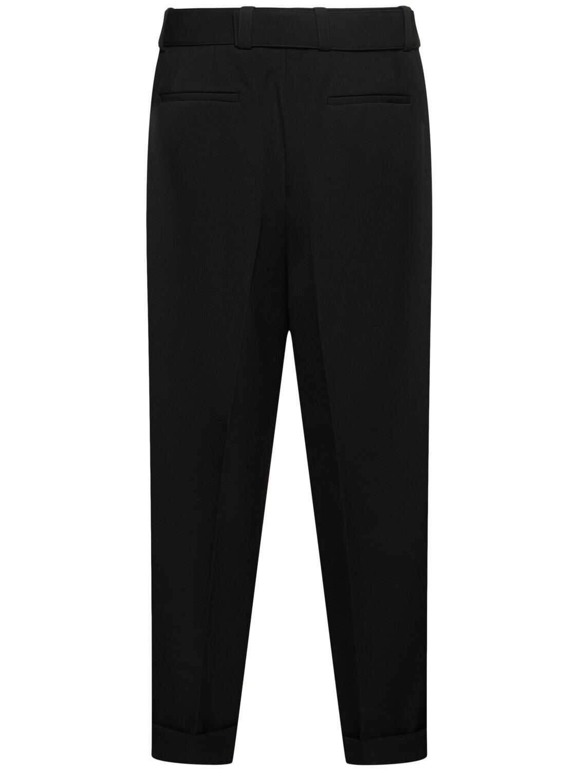 JIL SANDER Relaxed Fit Wool Gabardine Cropped Pants