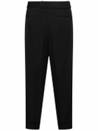 JIL SANDER Relaxed Fit Wool Gabardine Cropped Pants