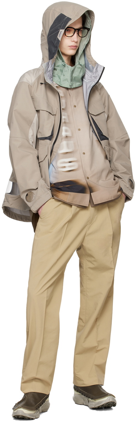 meanswhile Beige Side Zip Trousers
