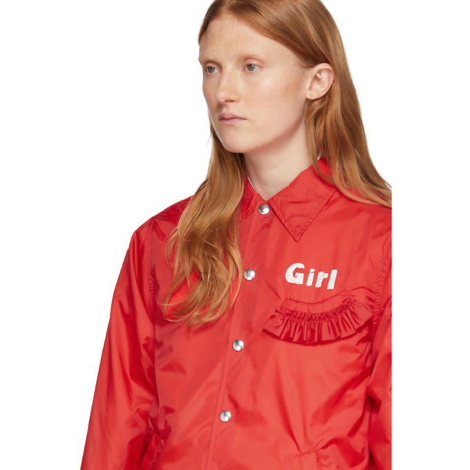 Comme des Garcons Girl Red Logo Coaches Jacket Comme des Garcons Girl