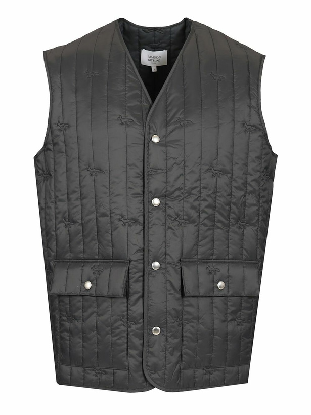 Photo: Maison Kitsuné Quilted Vest In Technical Fabric