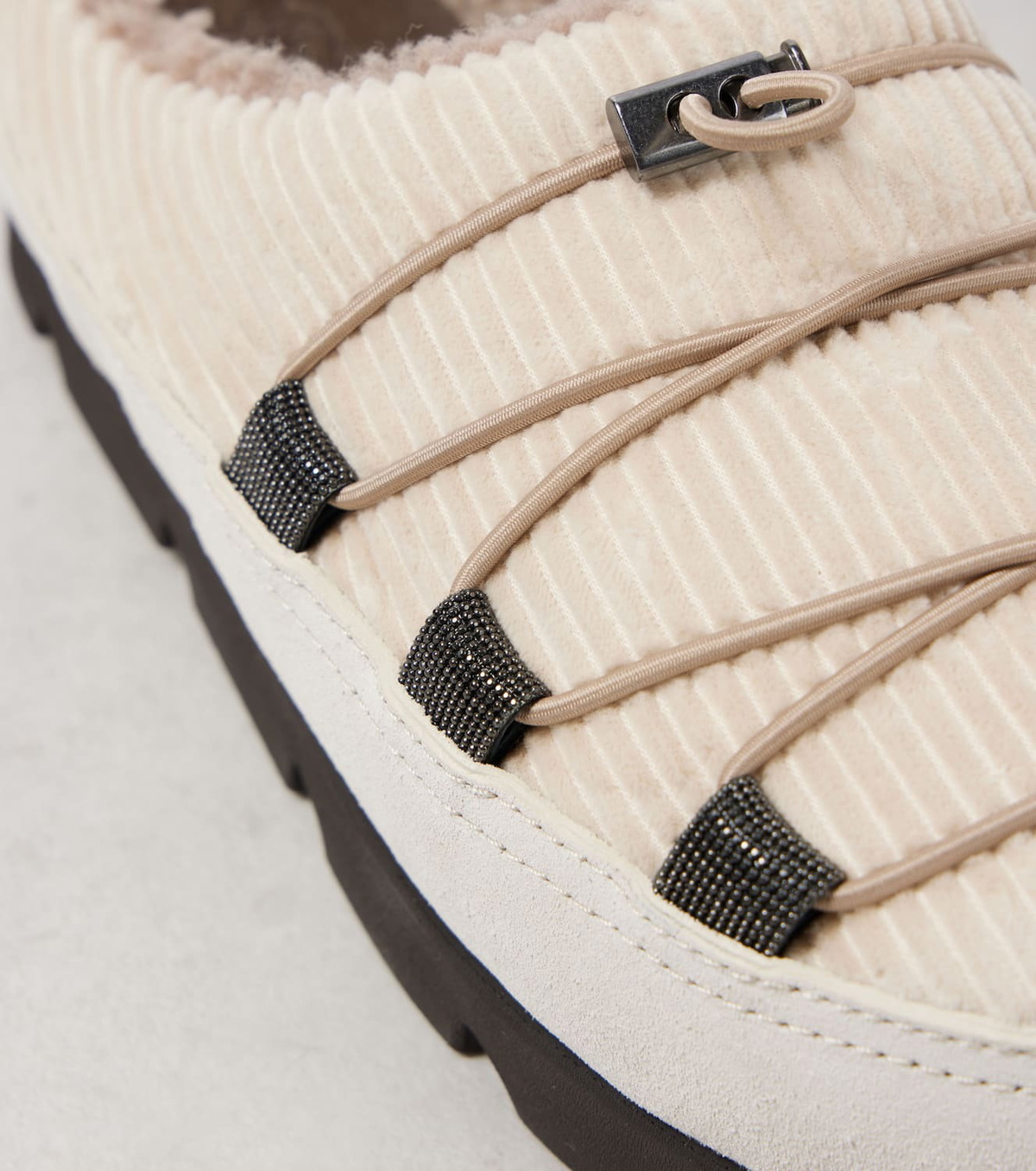 Brunello Cucinelli Chunky shearling-lined slippers