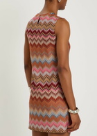 Missoni Chevron Fine-knit Mini Dress Pink