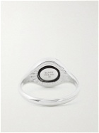 Maria Black - Karlie Happy Rhodium-Plated and Resin Signet Ring - Silver