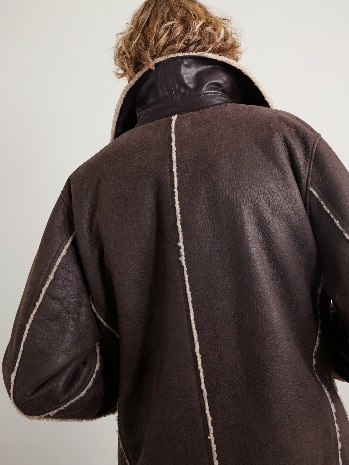Baracuta - Shearling Aviator Jacket - Brown