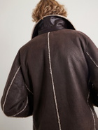 Baracuta - Shearling Aviator Jacket - Brown
